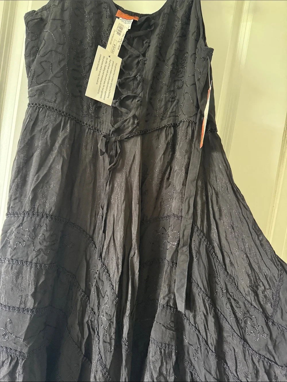 Black Tiered Maxi Dress - Picture 2 of 6
